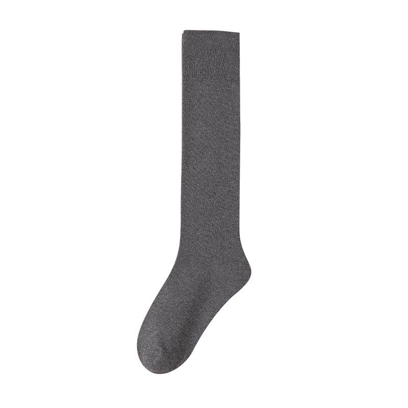 Clearance: Cute Slimming Chocolate Ribbed Cotton Calf Socks - Autumn/Winter Versatile