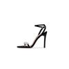 High heels stiletto 2025 summer new fashion Internet celebrity word with rhinestone versatile transparent open-toed sandals women
