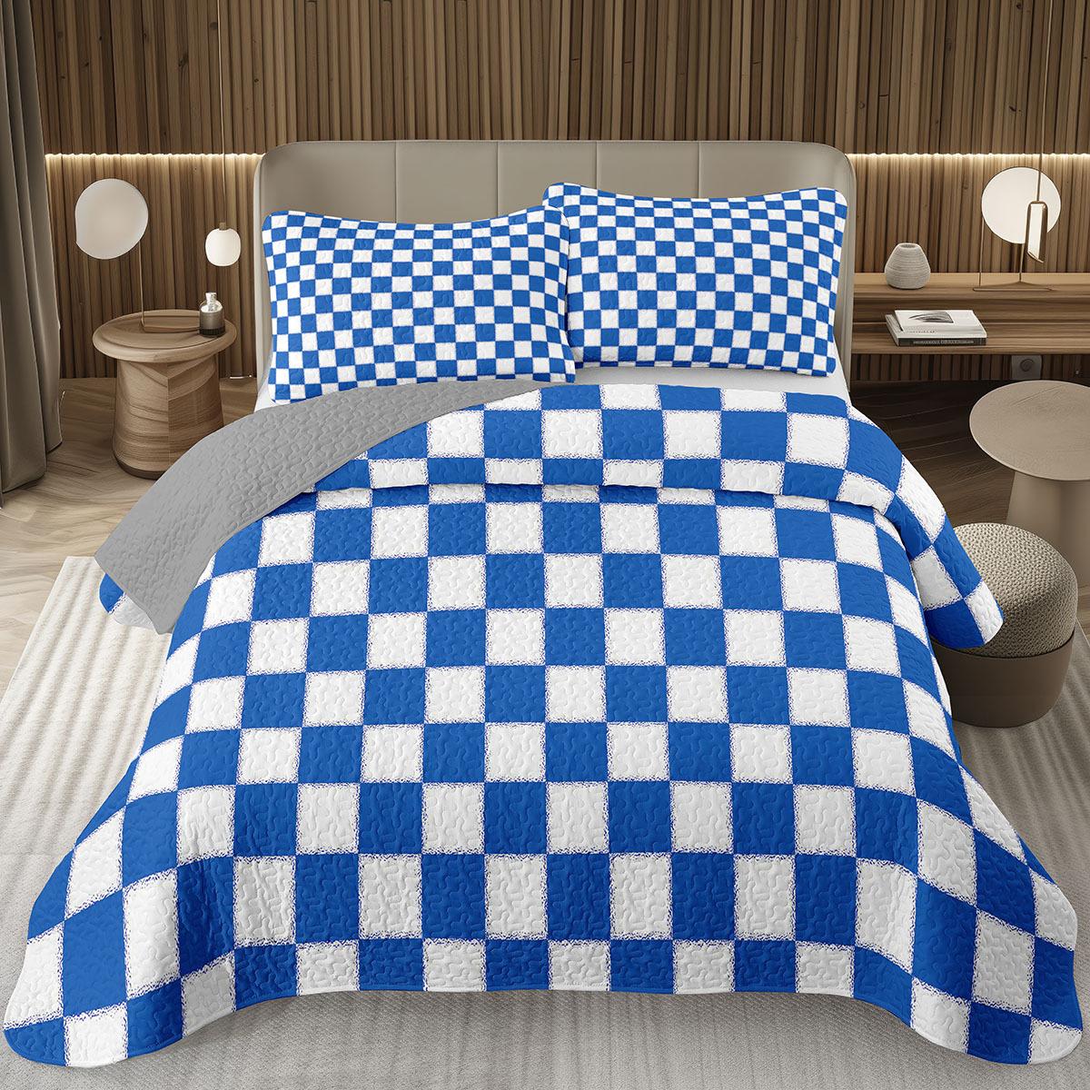 

Ретро Клетчатое Покрывало Твин Квин Винтаж Фанки Геометрический Плед Стеганый Постельный Комплект Шахматная Клетка Реверсивный Комплект Покрывала EU Single 135x200cm
