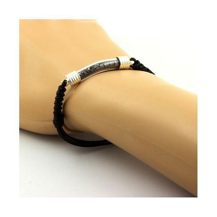 Stones and Minerals. Raw Hematite Bracelet Allevard, Isère, France. Black Color.