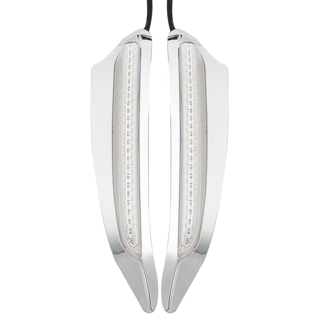 Motorcycle Part Front Lighted Vent Trim LED Light Turn Signal Lamp Kit ABS Plastic For Honda Gold Wing Tour DCT Airbag 2018-up