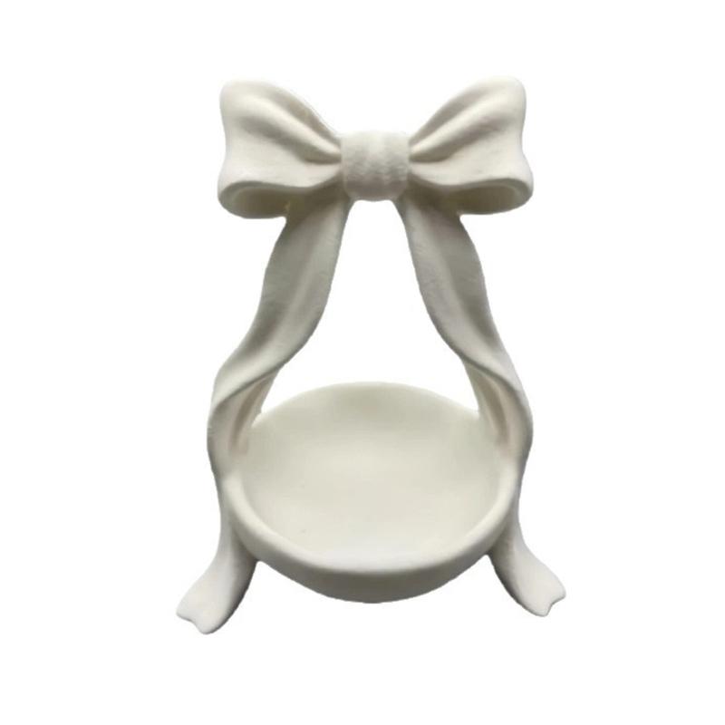 

Plastic Decorative Key Holder and Accessory Tray with Butterfly Bowknot for Home Organization Display Stand for Earring 1