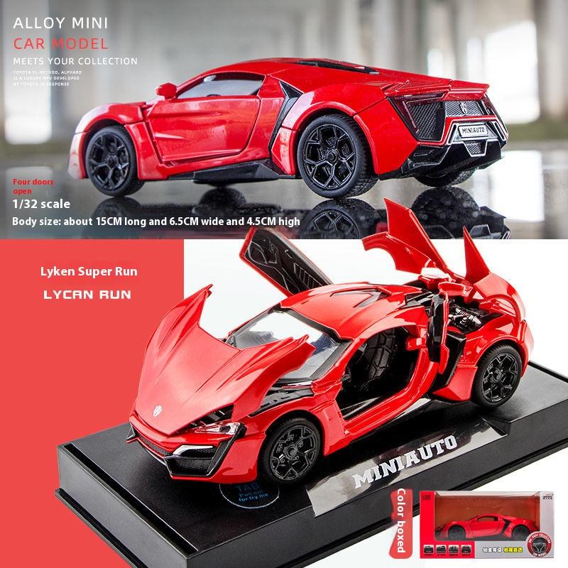 1:32 W Motors Lykan HyperSport Super Sport Car Alloy Metal Diecast Model Vehicle Collecting Hobby Sound & Light Trendy Ornaments