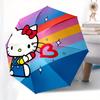 1pc Hello Kitty Rainbow Heart Umbrella with Plastic Handle,Suitable for All Seasons Home Travel Outdoor UmbrellaSanlio288