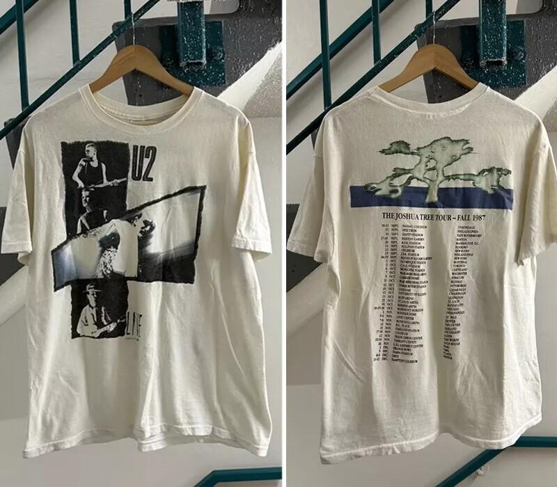 1987 U2 The Joshua Tree Tour T Shirt 80s 90s 2 sided white tee Unisex T-Shirt XXXXL