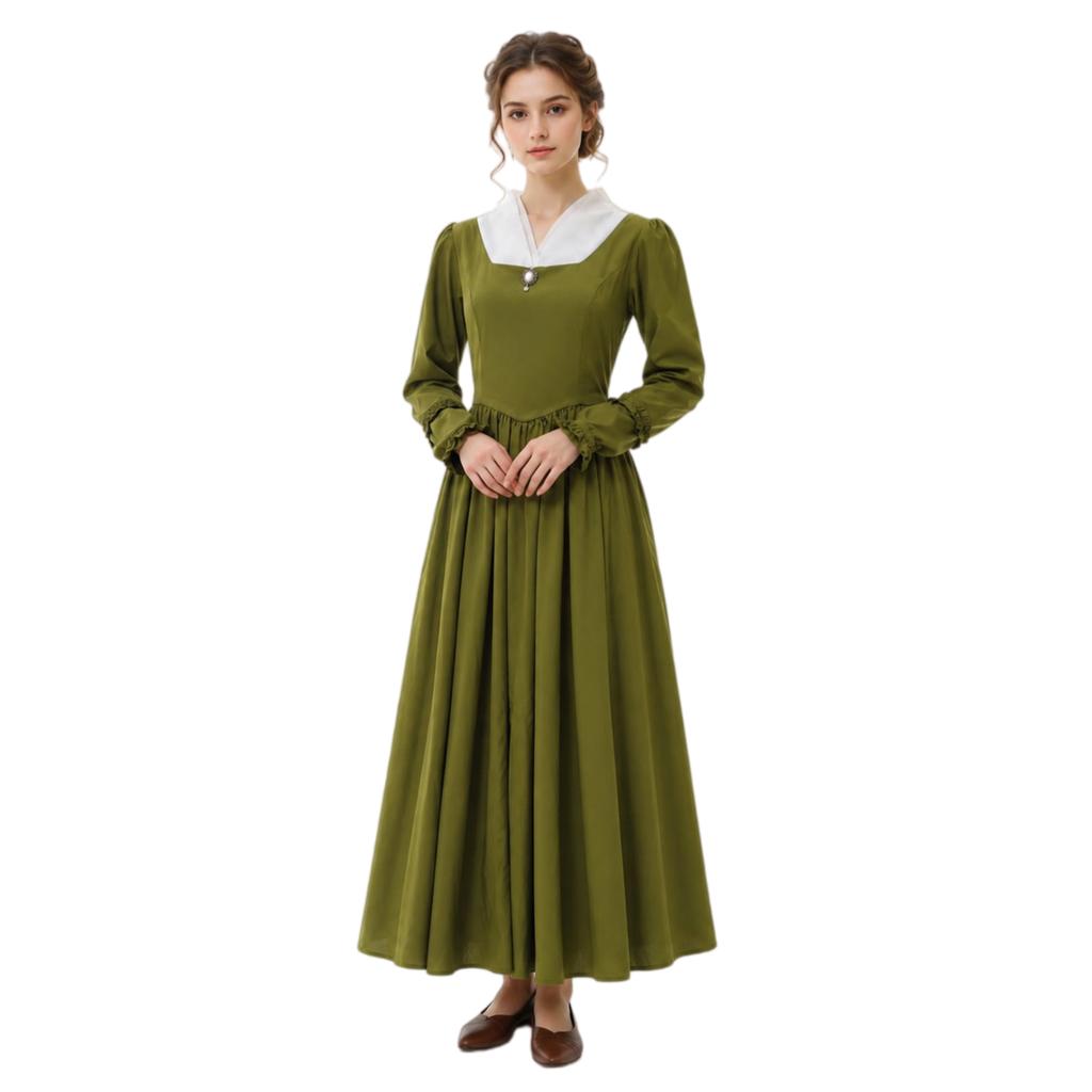 Women's Medieval Halloween Long Sleeve Tunic Vintage Dress Court Dress