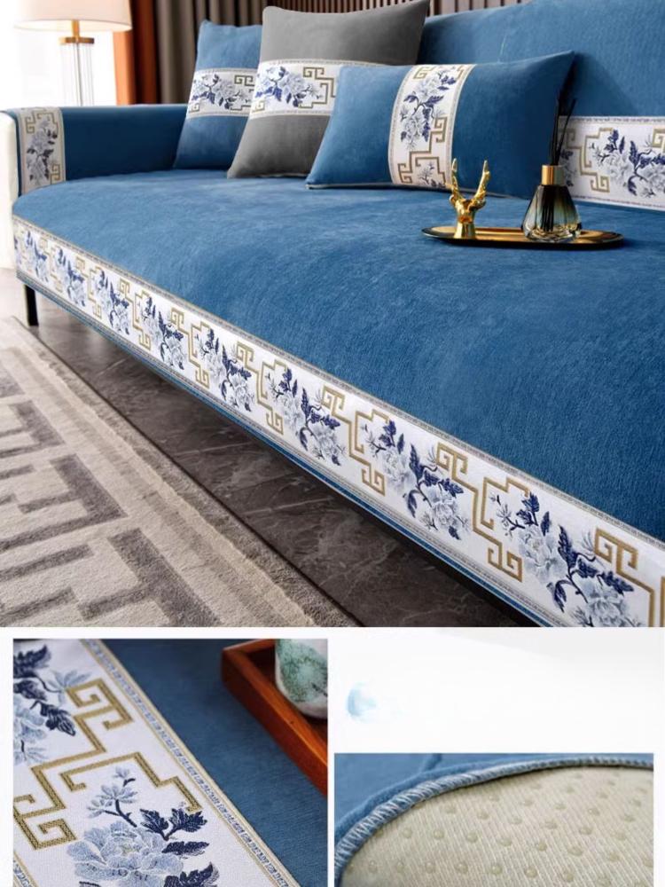 High End Thicken Sofa Towel Chenille Embroidery Sofa Cushion Armchair Towel Furniture Seat Covers Sofa Slipcover for Living Room