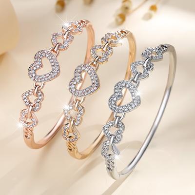 New Trendy Exquisite Sweet Love Inlaid Zirconia Women's Bracelet