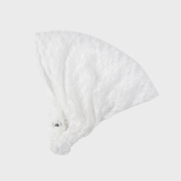 2-WAY LACE BANDANA HEADBAND (WHITE)