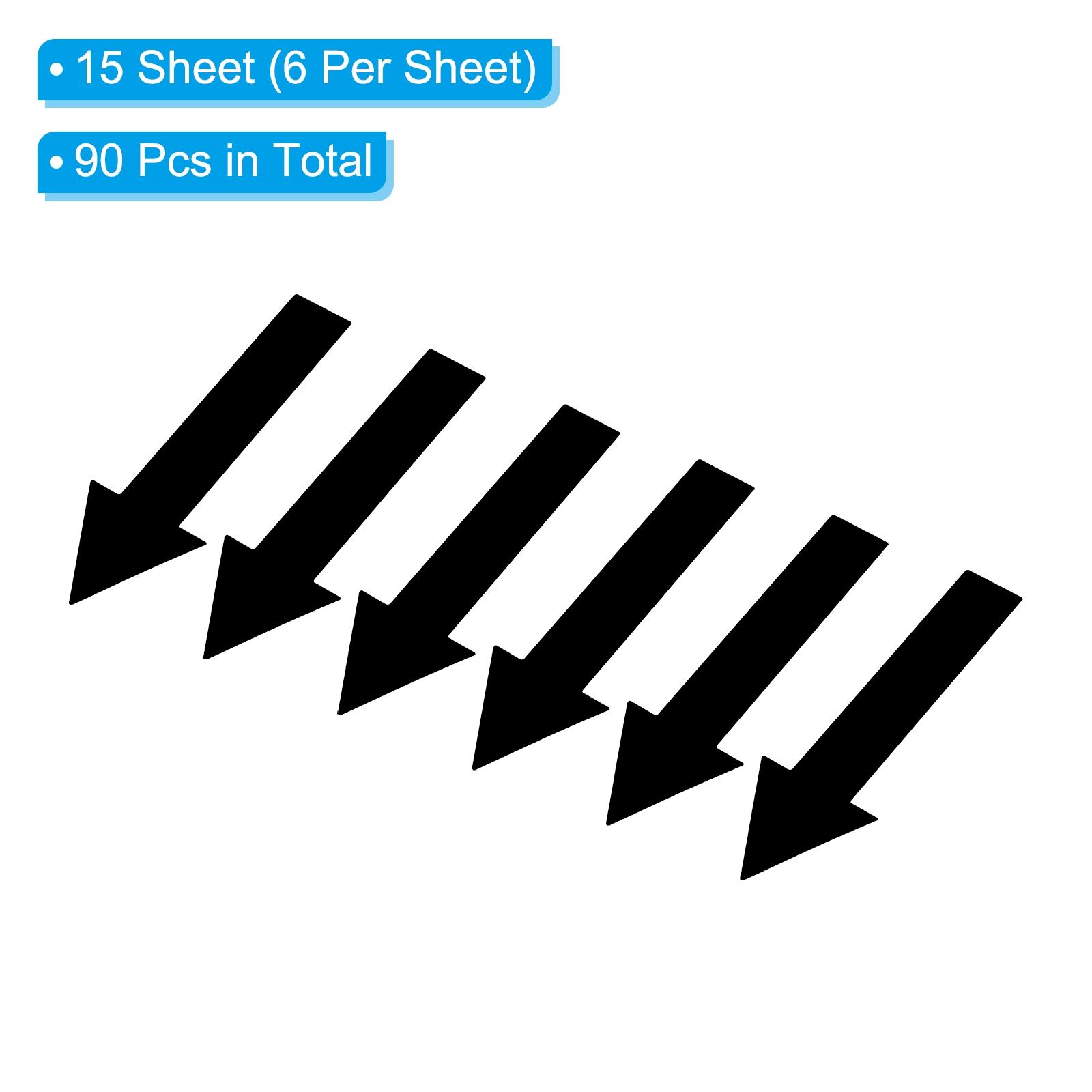 15/20Sheet Arrow Sticker Label Directional Sign PVC Self-Adhesive Wall Marking Sticker Removable Floor Decal 200x60/100x30/50x15