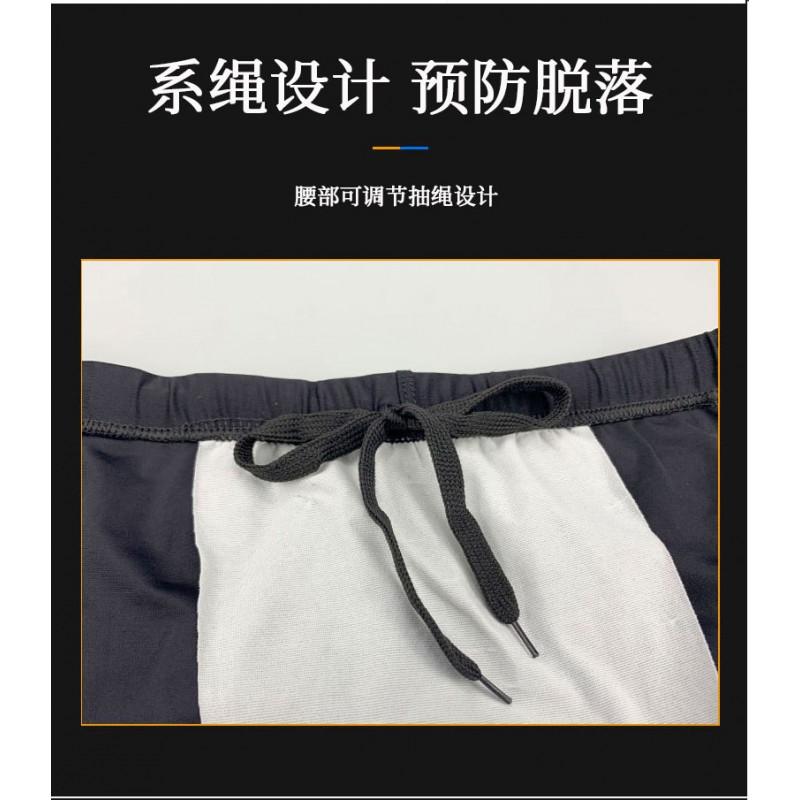 Mens Quick-Dry Swim Trunks Swimming Training Racing Beach Sports - Printed Flat Front Brief Style