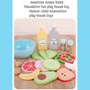 Non-Toxic Kitchen Toy High Quality Pretend Play Kids Simulation Wooden Food Salad Set Creative Wooden Fruit Toy Early Education Play House