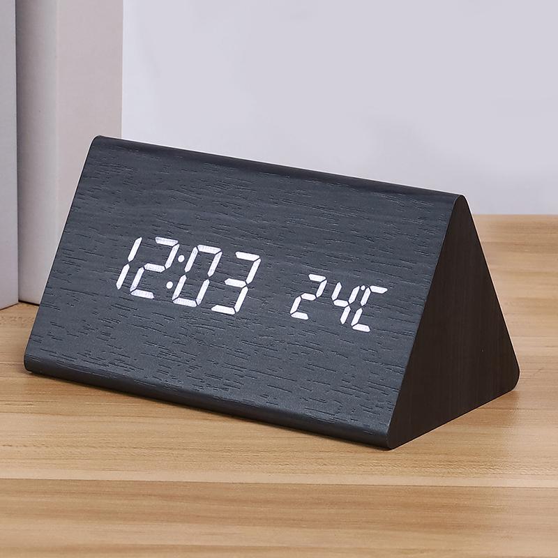 Led Student Alarm Clock Simple Wall Clock Temperature Display Table Clock Desktop Home Decor Garden