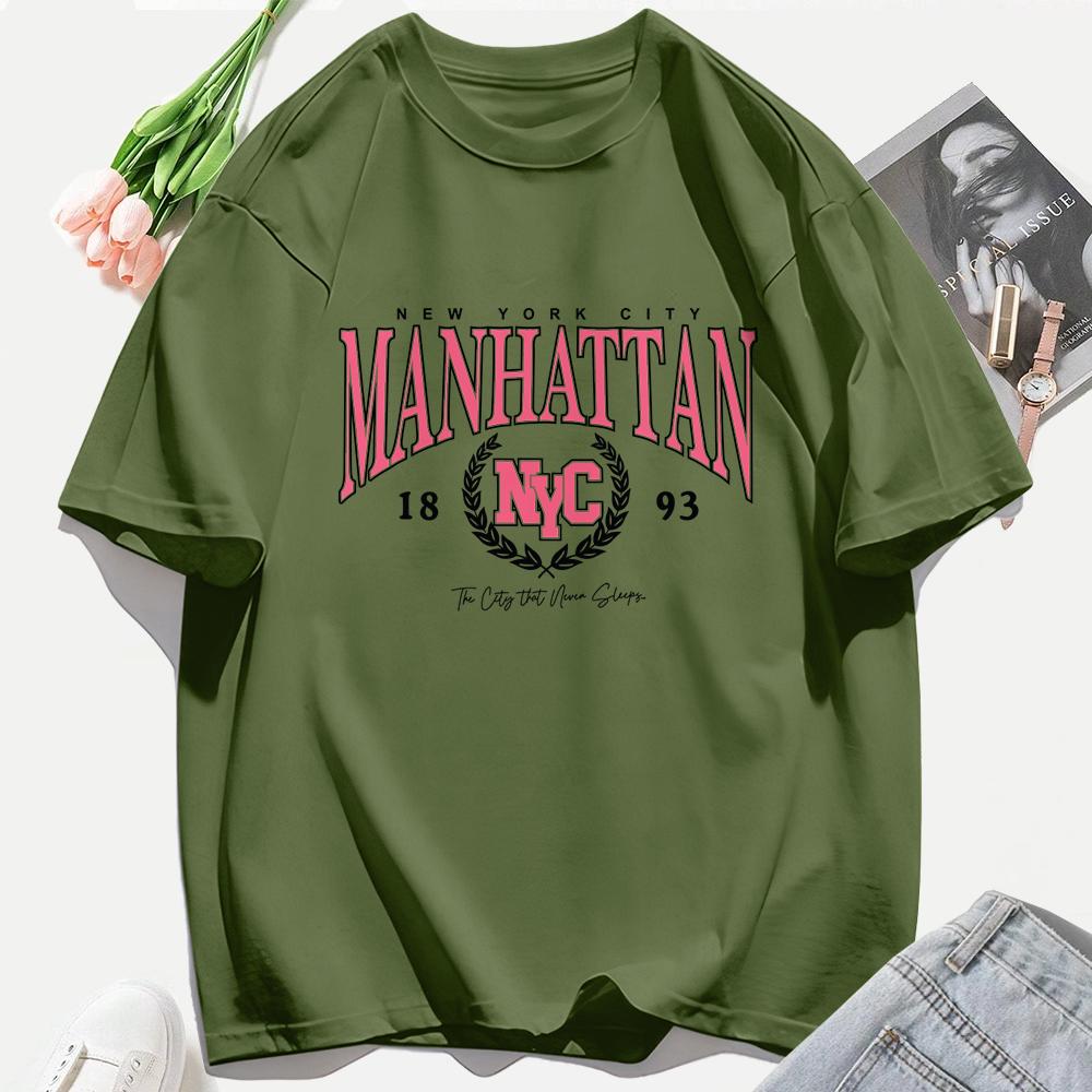 Summer Manhattan 1893 Creative 3D Print Women T Shirts Unisex Casual Y2K Tops Cotton Trendy T-Shirt Hip Hop Comfortable Woman Clothes