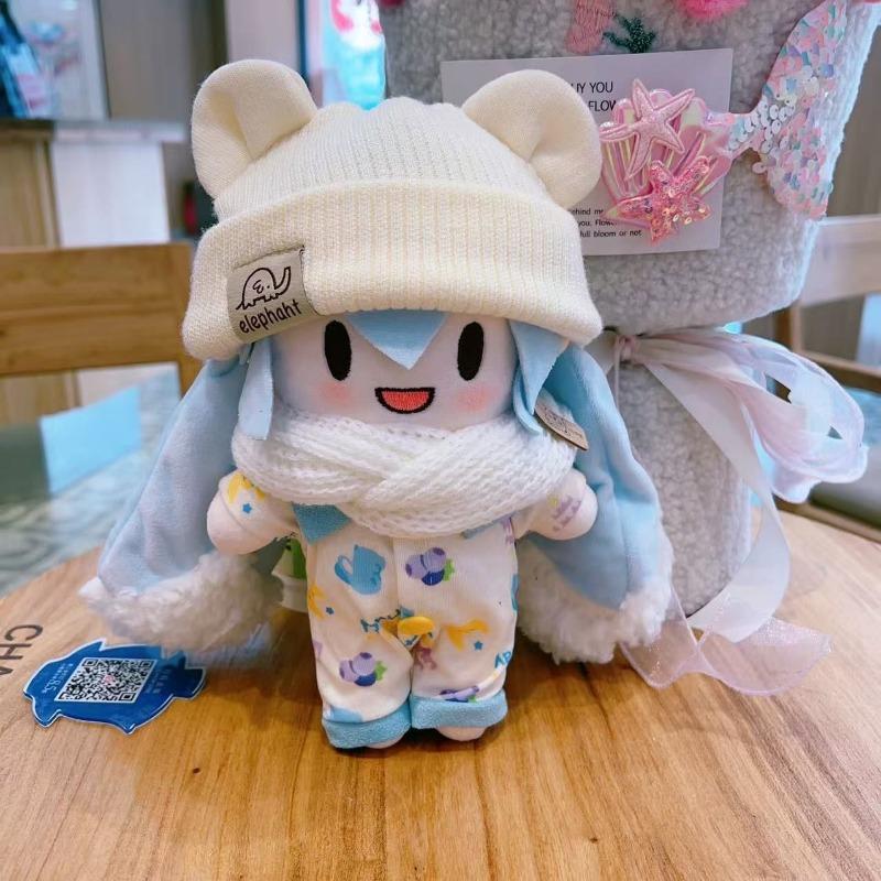 Kawaii Hatsune Miku Snow Princess Anime Cartoon Plush Doll Dress-Up Hatsune Miku Fufu Cute Doll Christmas Gift