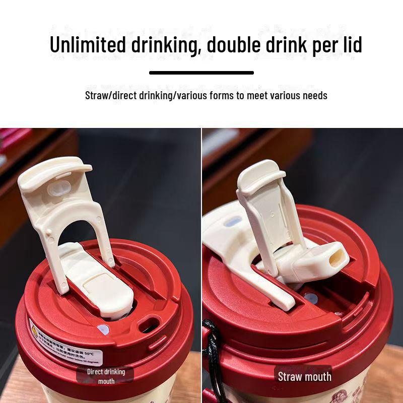 High-Value 316 Stainless Steel Floral Thermos: Large Capacity Coffee Cup for Kids & Cars