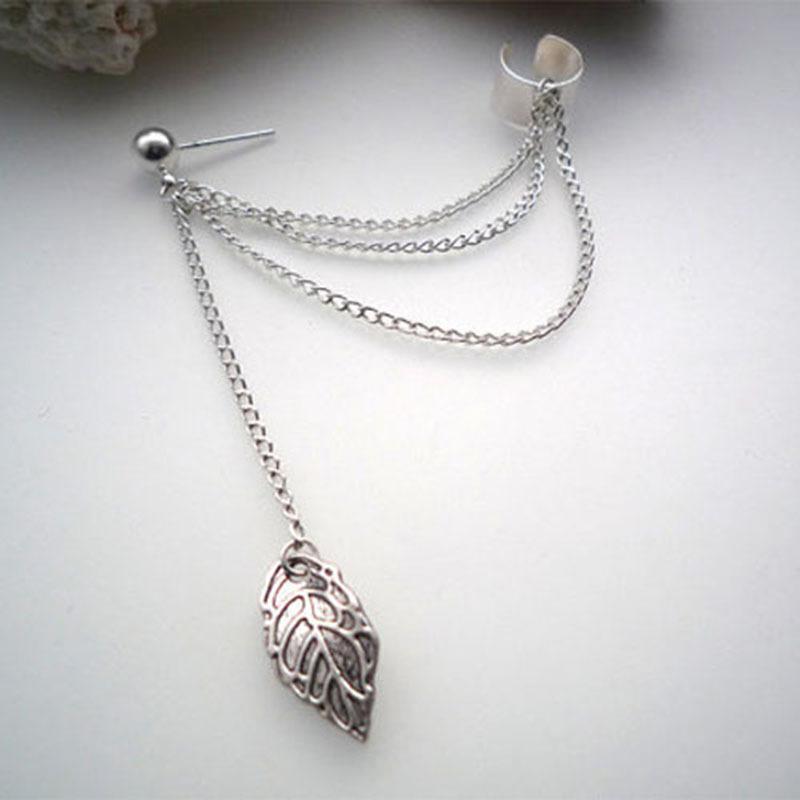 

Милые, персонализированные серьги, серьги с бахромой из металлических листьев, серьги серебряный