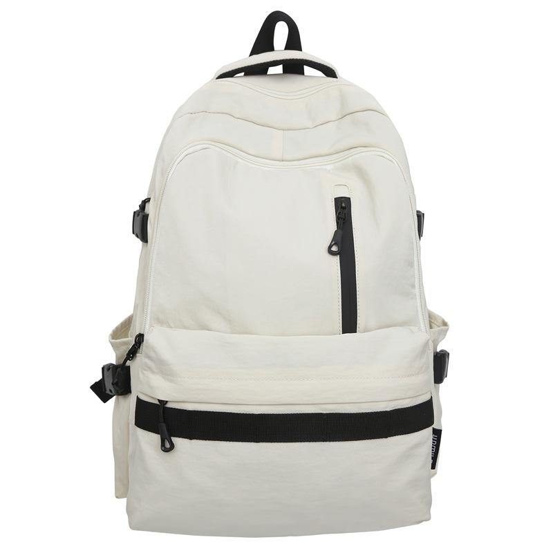 

Студенческий школьный рюкзак для мужчин, большой емкости, женский рюкзак для путешествий за компьютером Small бежевый