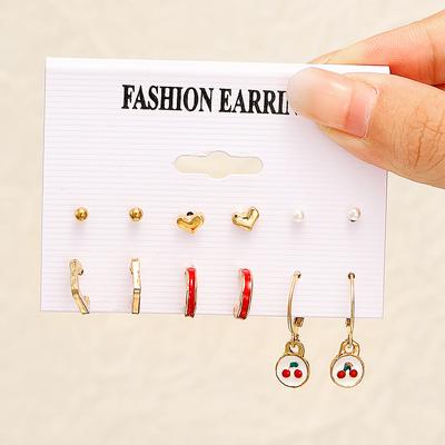 12pcs Simple Set Multiple Styles Earrings, Women's Fall And Winter Daily Match, Attend A Party Vacation Dating Gift, Perfect Gif