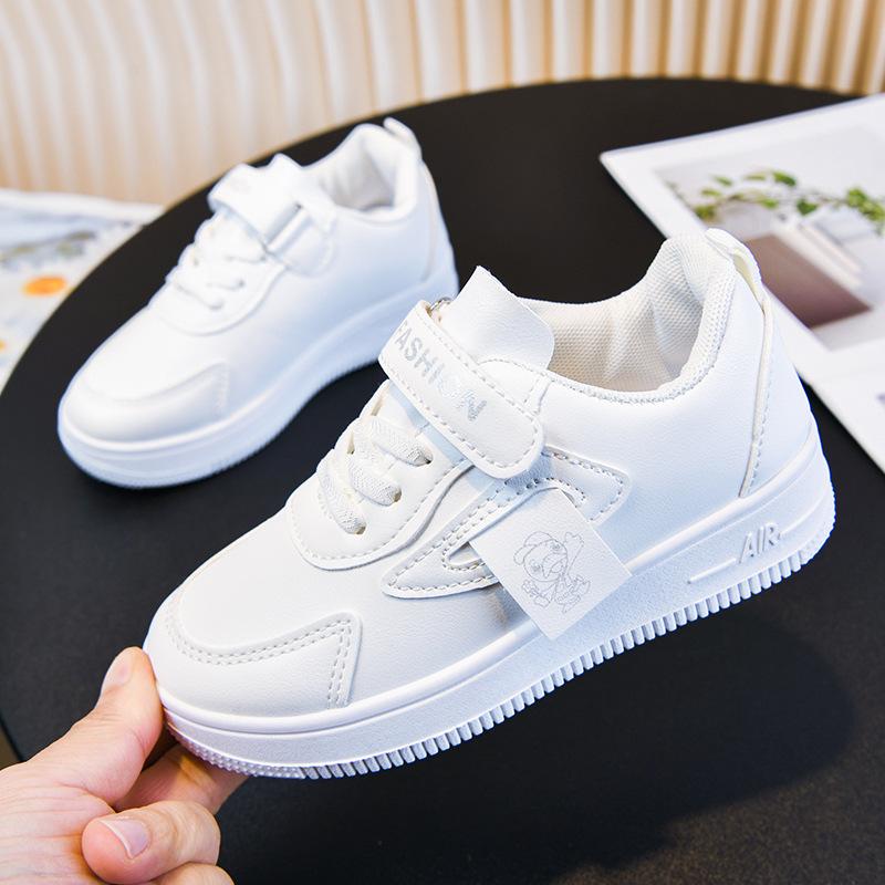 

Children s White Shoes Spring and Autumn New Soft Sole Low-top Single Shoes Girls Shoes Medium and Large Children s Casual Sneakers Boys Shoes 37 белый