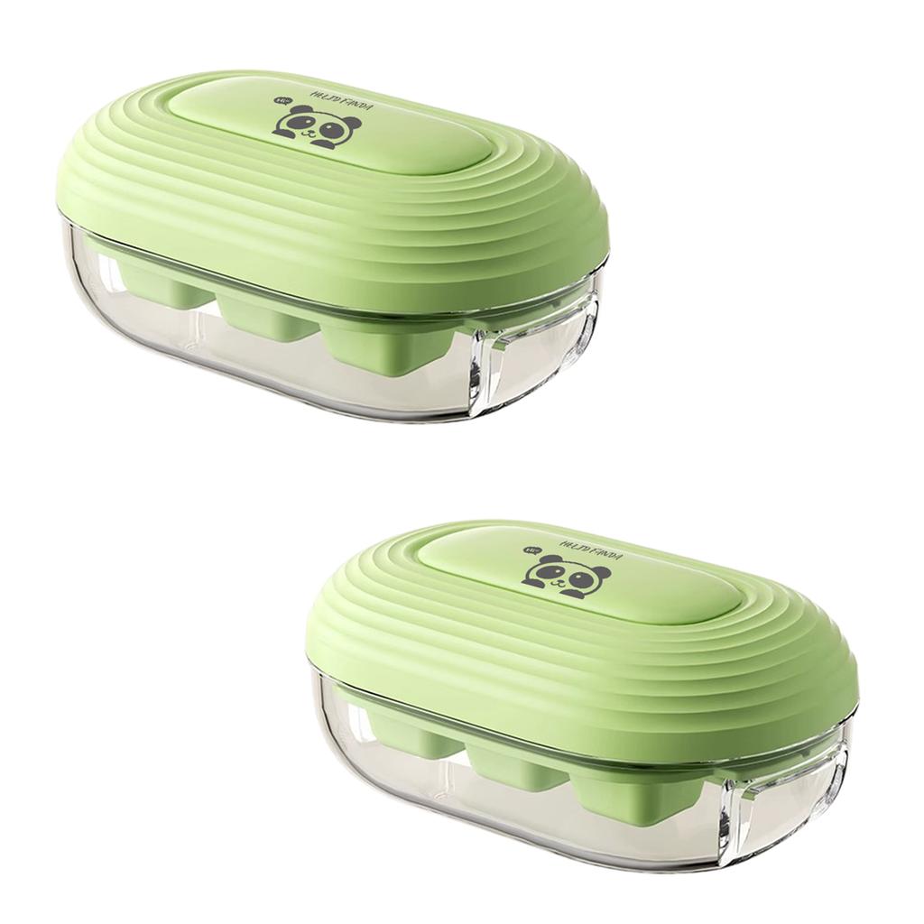 Refrigerator Mini Ice Cube Mold 6 Compartments Ice Cube Tray With Cover Summer Reusable Press Type Ice Box