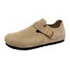Fashion Outdoor casual fashion men's shoes High quality soft wood flat bottomed comfortable Versatile Boken four season single shoes