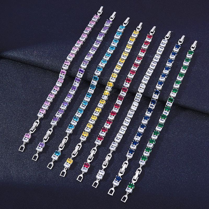 Crystal Zircon Women'S Bracelet, Diamond-Encrusted Bracelet Women, Gift Colored Treasure.