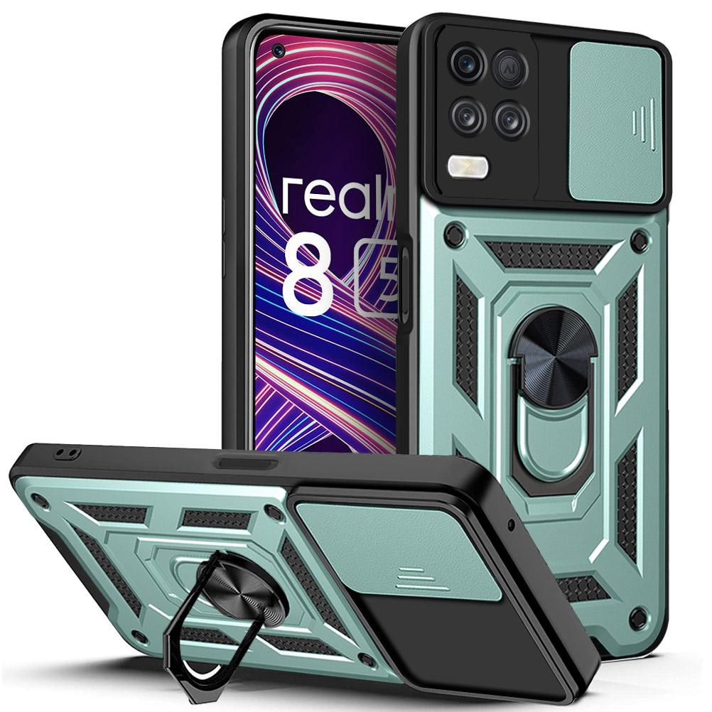 

For Realme 8i Case Realme 8 Cover Realme 8 Pro 8s 5G 8i Magnetic Ring Holder Armor Phone Case Slide Camera Protect Back Cover realme 8i