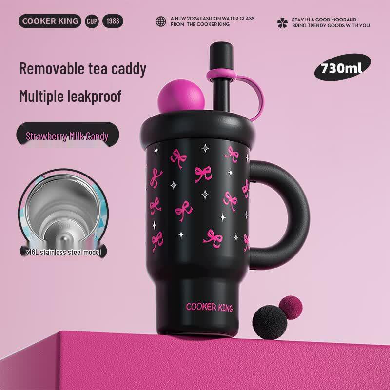 COOKER KING 730ml 316L SS Insulated Straw & Tea Tumbler