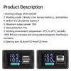 ZFX-3079 Acid Battery lithium DC 9~24V Universal LED Dual Digital Display Power Indicator Dual Interface Voltmeter USB Type-C