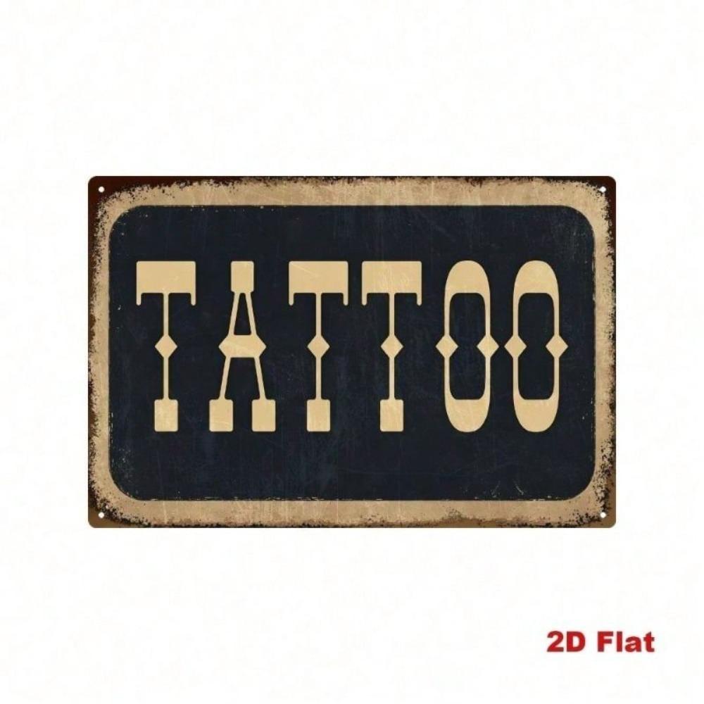 Vintage Metal Tattoo Sign 20x30cm Retro Wall Decor Home Interior