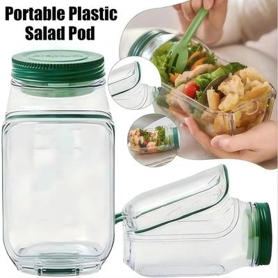 L'Original Salad Pod, un contenitore per insalata portatile con coperchio ad apertura laterale, è perfetto per l'uso domestico, accessori per attività all'aperto