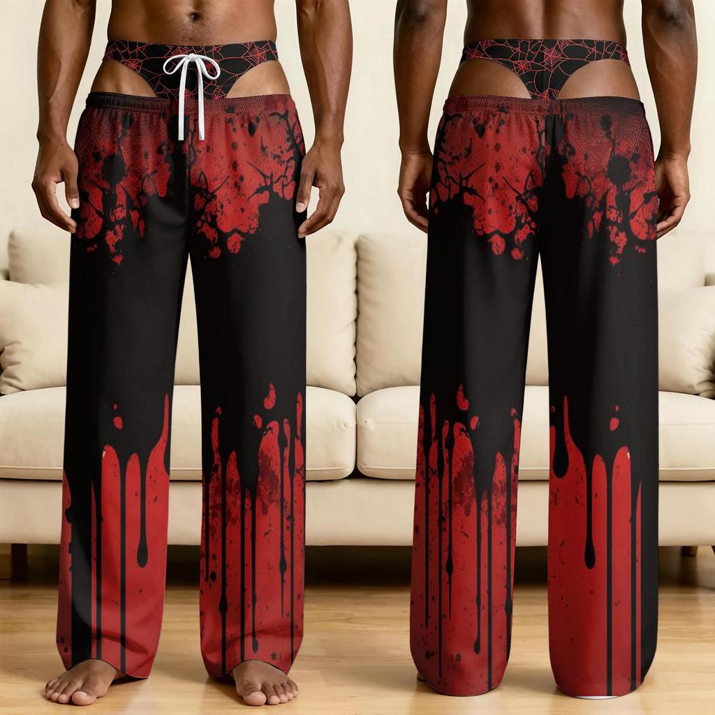 Lustige Schlafanzughose für Herren mit Slip-Aufdruck für Halloween Neuheitshose