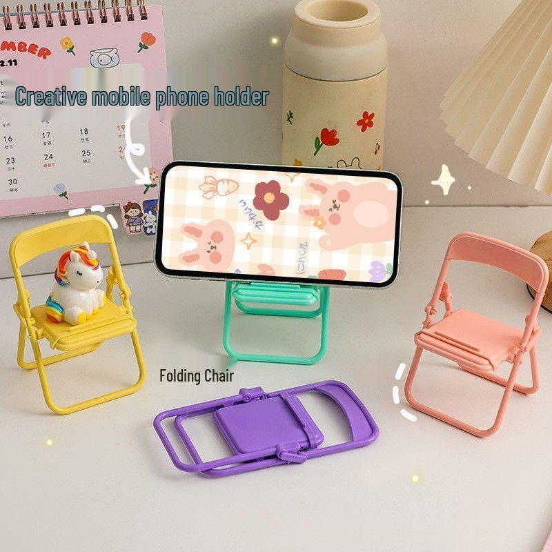 Small Cute Folding Mobile Phone Holder - Girly Desktop Ornament