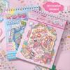DIY 3D Landscape Sticker Book PET Sticker Cabin Scene Creative Cabin Scene Pocket Sticker for Kids
