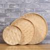 1Pcs 4 Size Bamboo Sieve DIY Decorative Dessert Plate Durable Kitchen Storage Tray