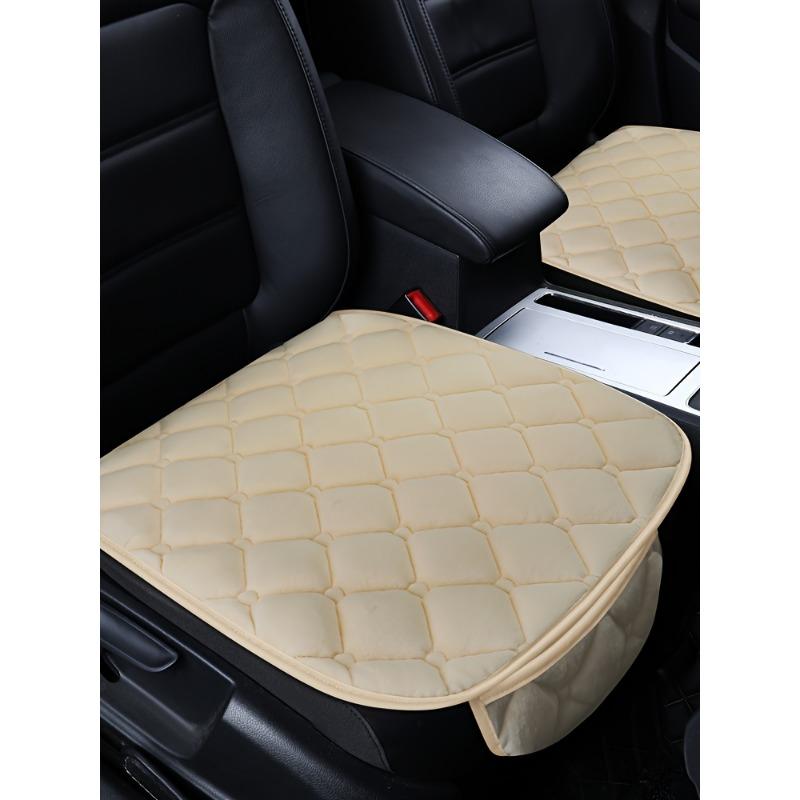 2pcs Short Plush Gentle Down Car Seat Cushions with Non-slip Bottom and Storage Bag, Universal Vehicle Truck SUV Office Chair