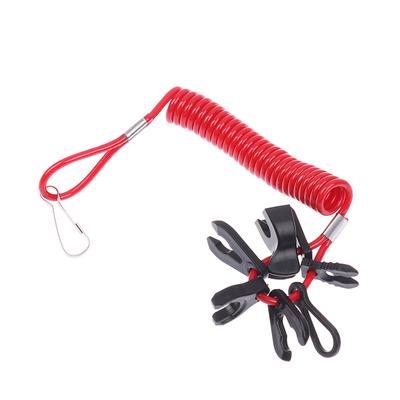 1 interruptor de parada de emergencia para motor fueraborda de barco, con cordón, universal, 7 llaves
