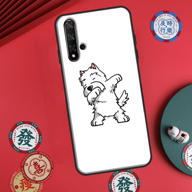 Cartoon Westie Dog For Huawei P20 P40 P30 Lite P60 Pro Nova 12s 11i 12i 10 9 SE 5T Y91 Y90 Y60 Y70 Y72 Y61 Case