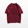Women's Heavyweight Cotton Printed Short-Sleeve T-Shirt - 2025 Summer Collection, American Straight Shoulder, Loose Fit