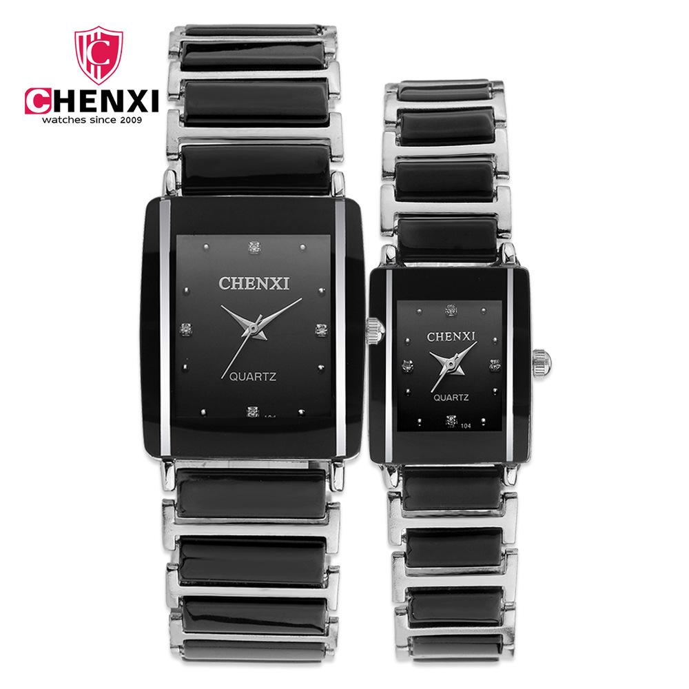 Watch Rectangle Square Couple Watch 104A Fashion Ceramic Watch Women
