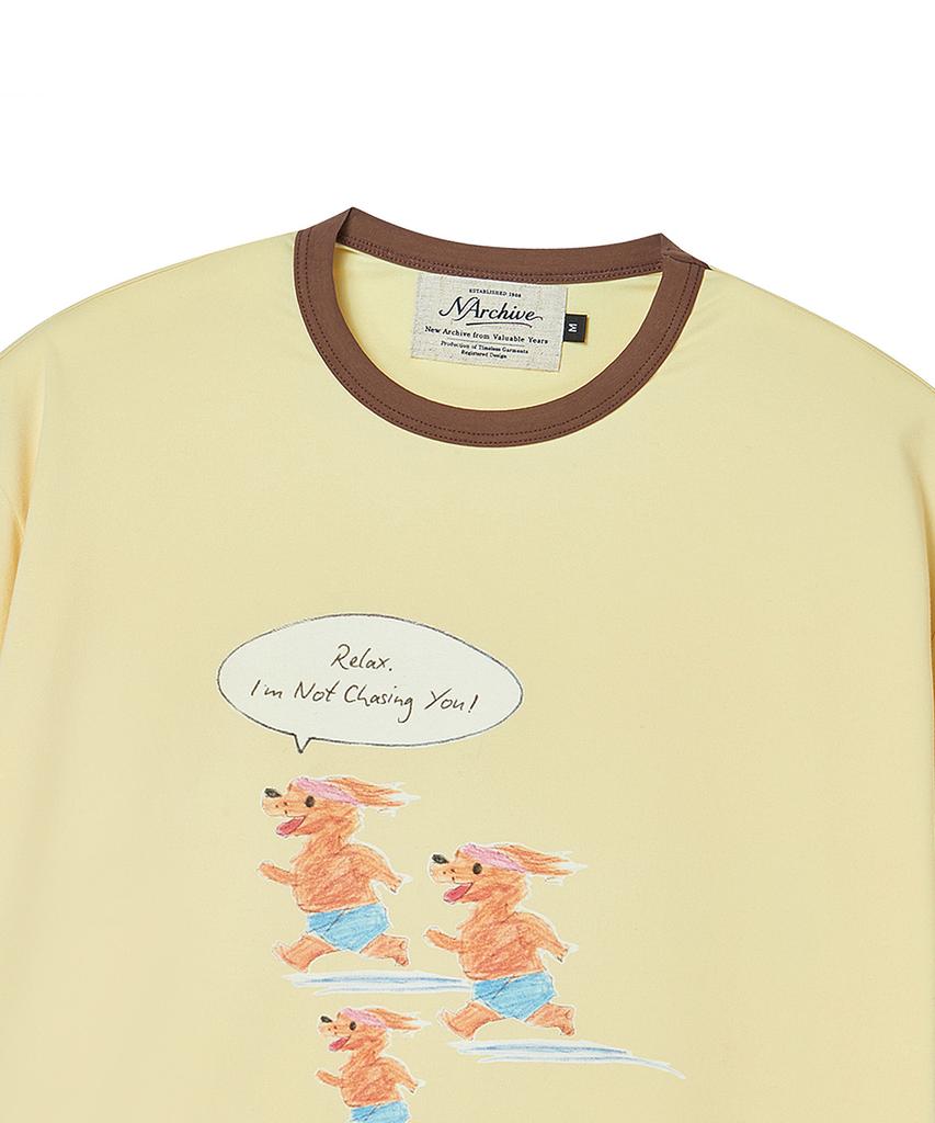 BEYOND CLOSET [Collection Line] Performance Sketch Running T-Shirt Butter