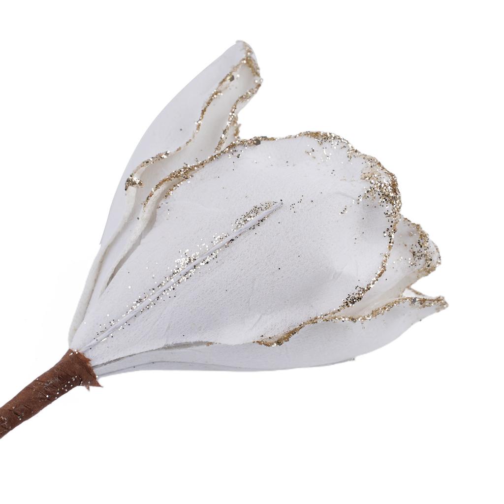 Christmas Flower Glittering Decoration 2026 Simulation Flower Christmas Garland Tree Hanging Pendant For Home Outdoor Decor