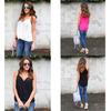 Elegant Summer Plus Size Women Blouse With V Neck And Sleeveless Design For Casual Wear