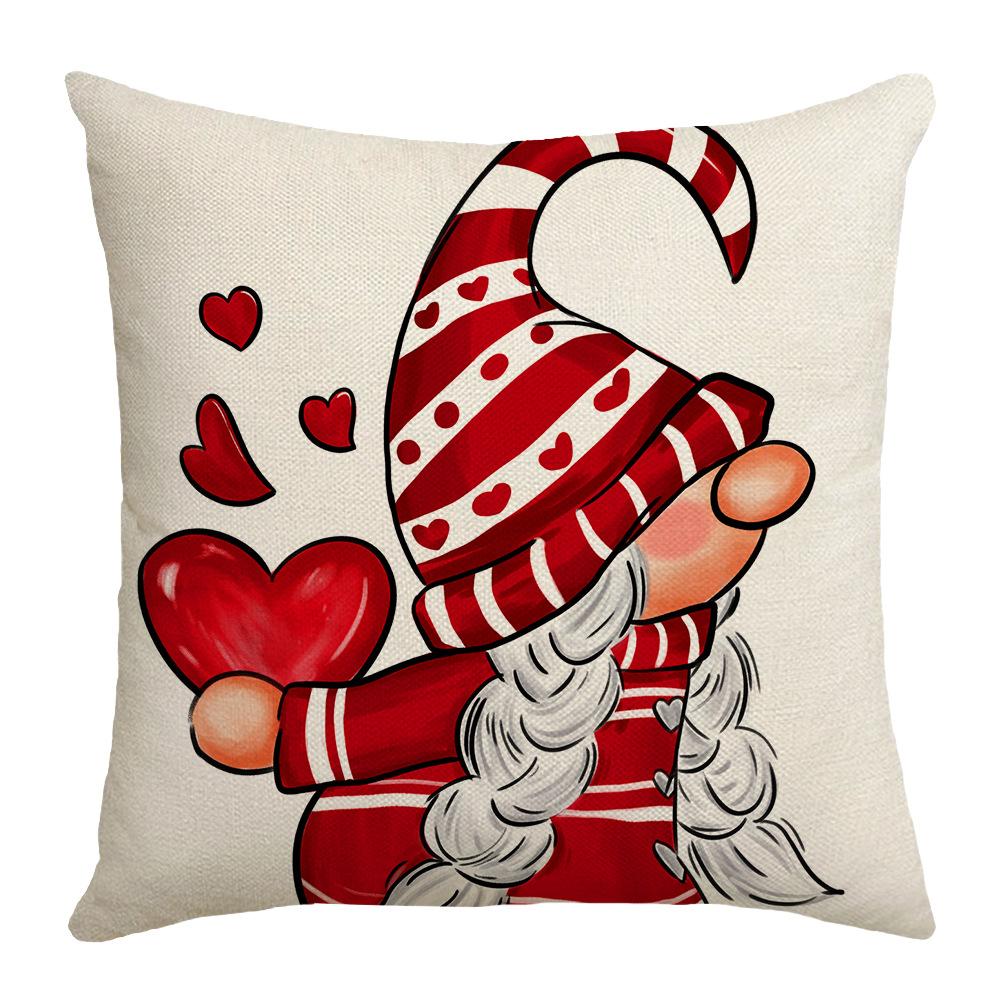 

New Valentine s Day Cushion Cushion Letter Print Bedroom Sofa Cushion Cushion Couple Style Pillow 45 * 45Cm (pillow cover does not contain core)