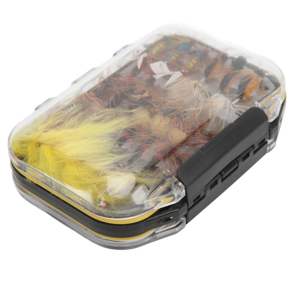 60PCS Colorful Fly Fishing Lures with High Carbon Steel Hook Fly Fishing Tackle  Lakes Rivers