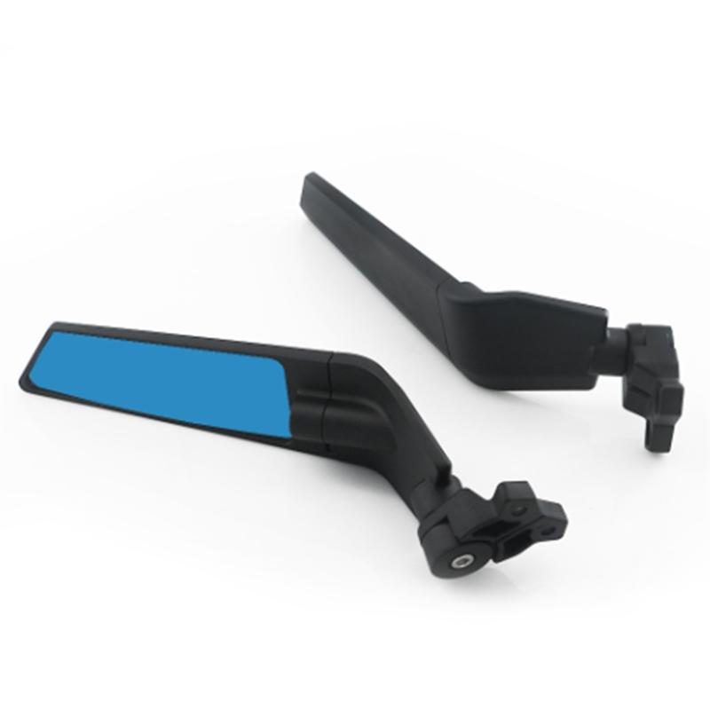 A28G - Аксессуары для мотоциклов Для Kawasaki Honda Ducati Универсальный Ветрозащитный Дефлектор Зеркала Спойлер Black Blue Glass