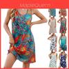 Floral Print Sleeveless Dress With Cottonlike Fabric For Casual Summer Wear