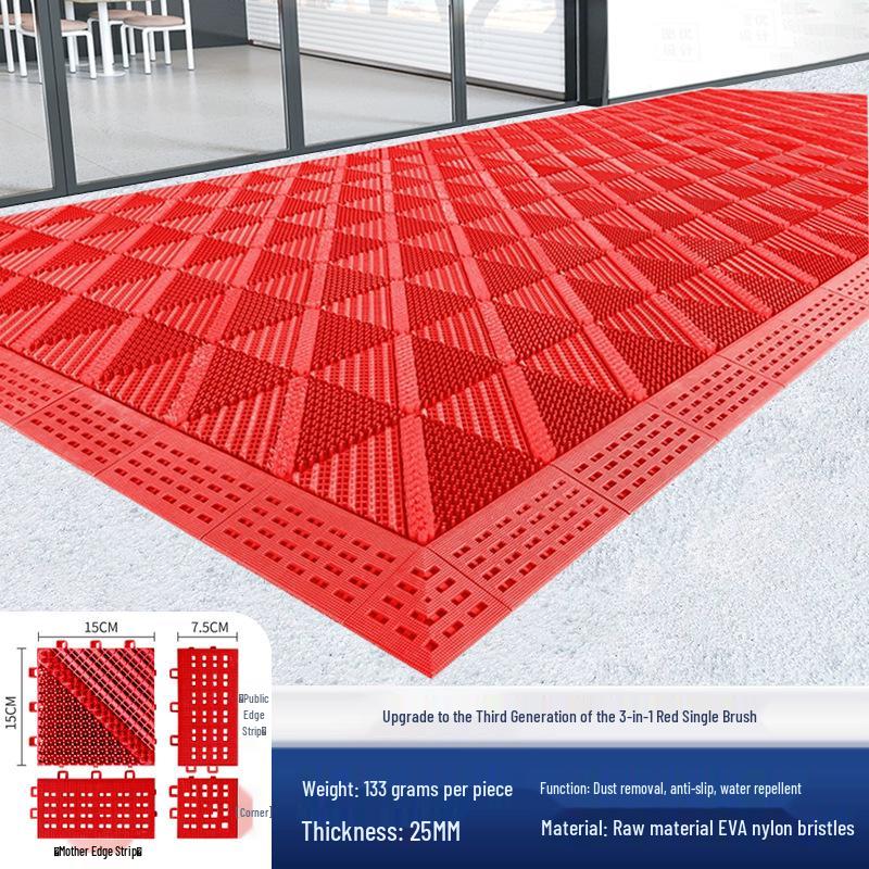 Three-in-One Anti-Slip Entrance Mat for Hotels and Malls