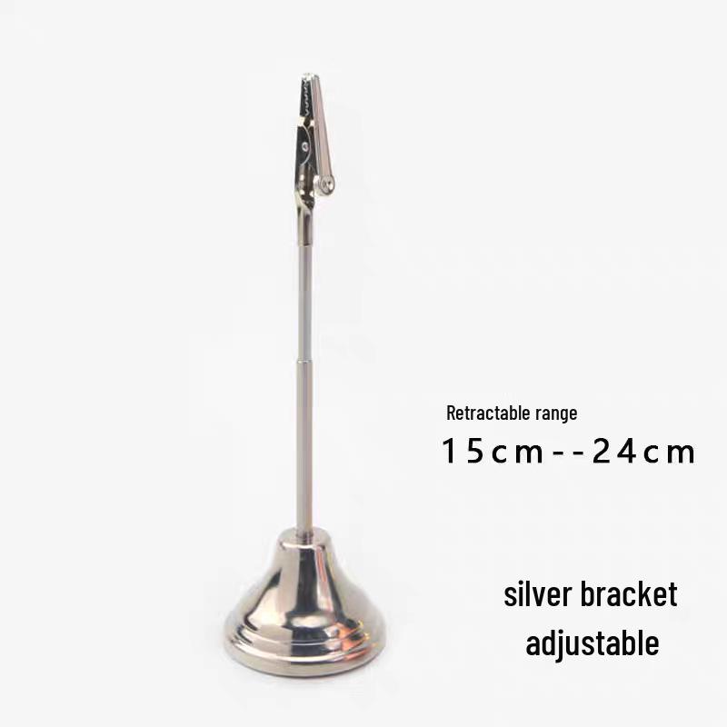 

Adjustable Stainless Steel Table Card Holder for Menus and Memos